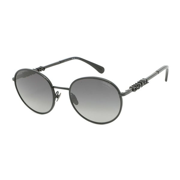 シャネル サングラス ロゴ パント シェイプ 53□20 135 4282 CHANEL アイウェア 黒