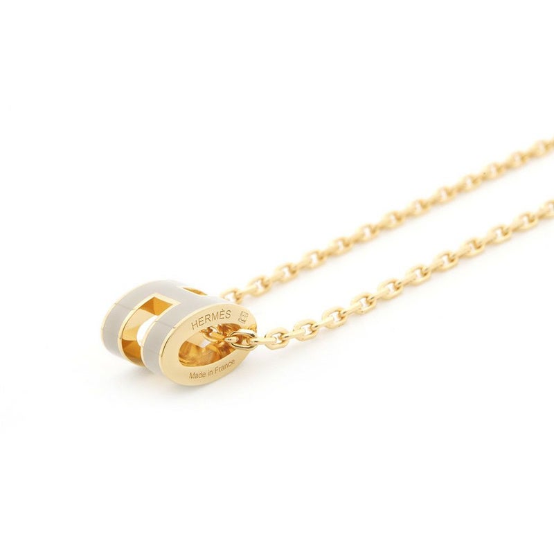エルメス ネックレス ミニ・ポップアッシュ マロングラッセ/ゴールド金具 アクセサリー ポップH