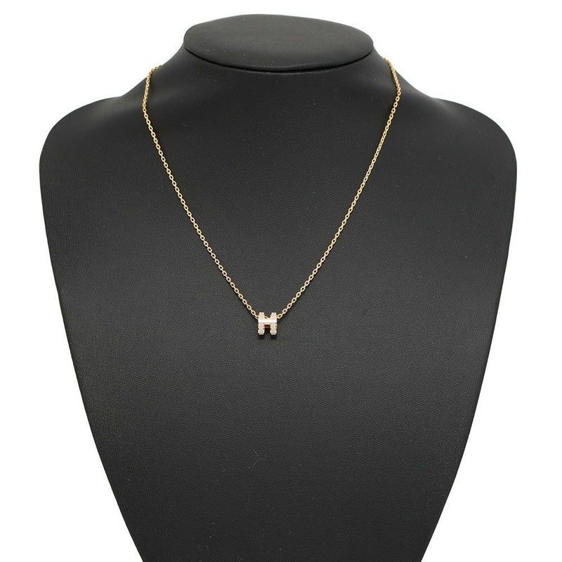 エルメス ネックレス ミニ・ポップアッシュ マロングラッセ/ゴールド金具 アクセサリー ポップH