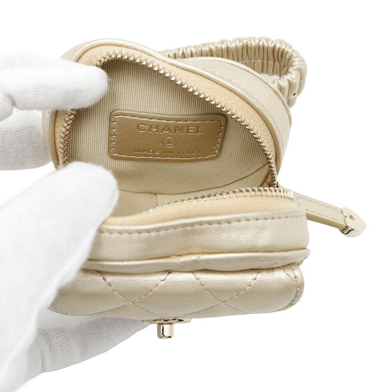 シャネル コインケース ハート シェイプ ジップ アーム コインパース ラムスキン AP2786 CHANEL