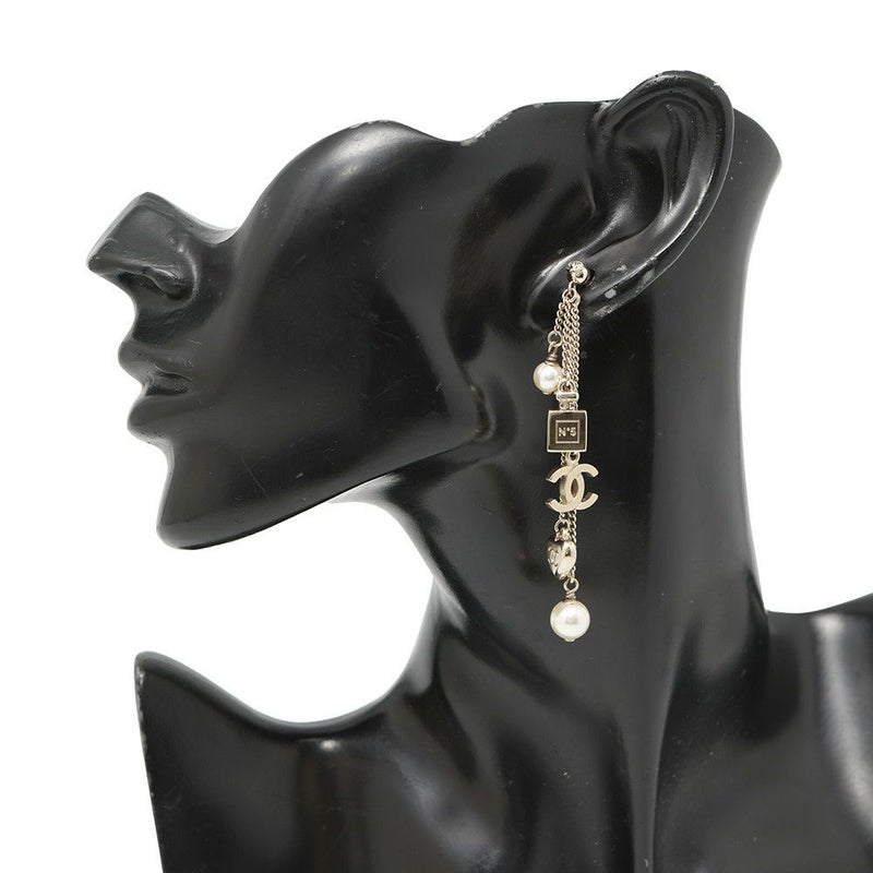 シャネル ピアス ココマーク スイング パフュームボトル ハート フェイクパール メタル B18B CHANEL アクセサリー