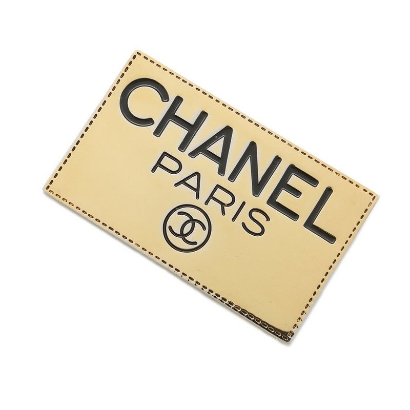 シャネル ブローチ ココマーク ロゴ スクエアプレート メタル CHANEL アクセサリー