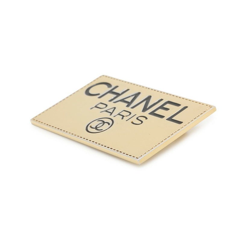 シャネル ブローチ ココマーク ロゴ スクエアプレート メタル CHANEL アクセサリー
