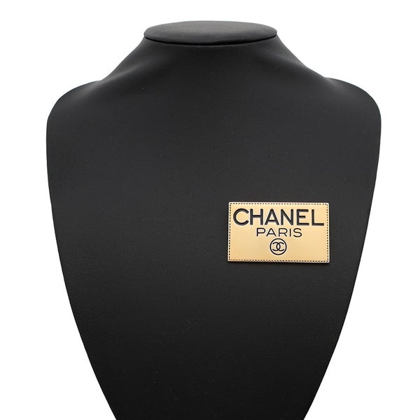 シャネル ブローチ ココマーク ロゴ スクエアプレート メタル CHANEL アクセサリー