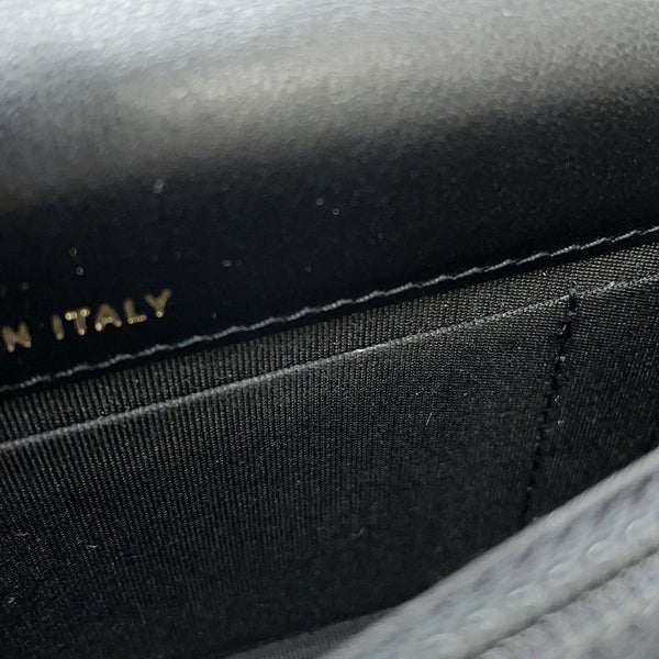 シャネル パールチェーンショルダーウォレット マトラッセ ココマーク ラムスキン AP1839 CHANEL 黒