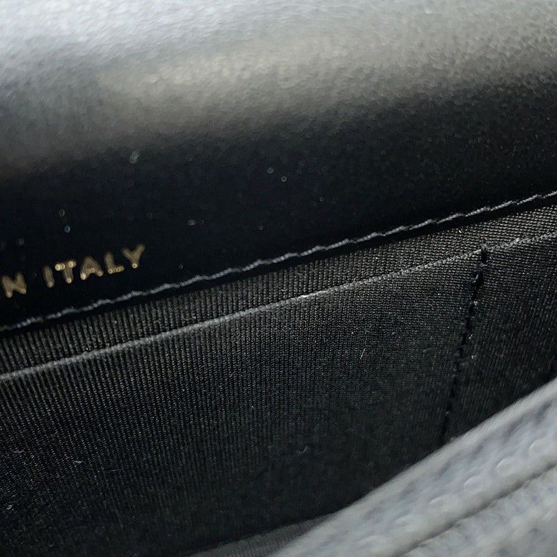 シャネル パールチェーンショルダーウォレット マトラッセ ココマーク ラムスキン AP1839 CHANEL 黒