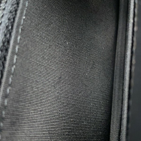 シャネル パールチェーンショルダーウォレット マトラッセ ココマーク ラムスキン AP1839 CHANEL 黒