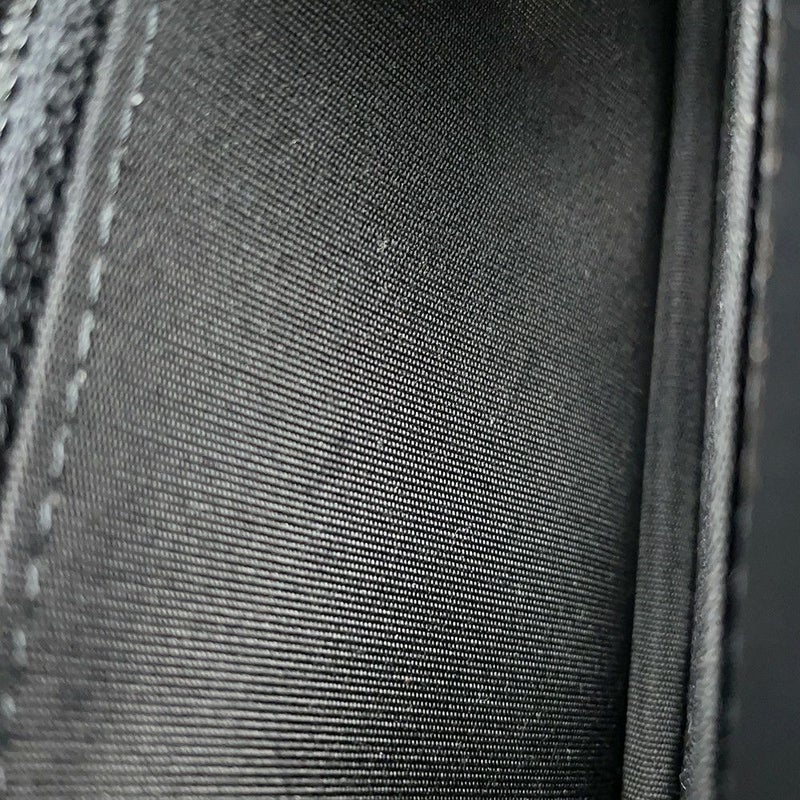 シャネル パールチェーンショルダーウォレット マトラッセ ココマーク ラムスキン AP1839 CHANEL 黒