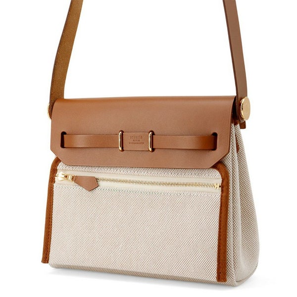 エルメス ショルダーバッグ エールバッグジップ ミニ フォーブ/シルバー金具 トワルミリタリー/ヴァッシュハンター W刻印