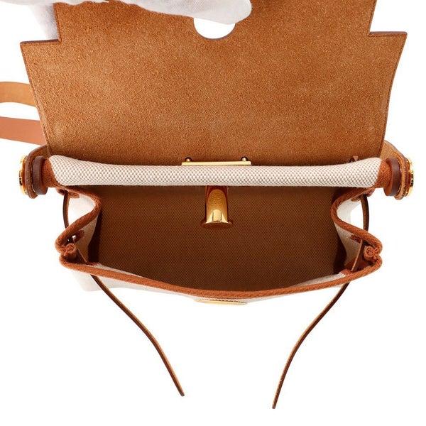 エルメス ショルダーバッグ エールバッグジップ ミニ フォーブ/シルバー金具 トワルミリタリー/ヴァッシュハンター W刻印