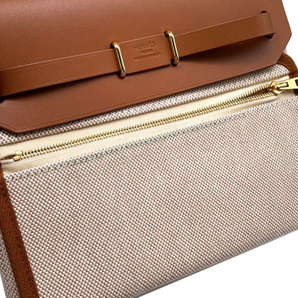 エルメス ショルダーバッグ エールバッグジップ ミニ フォーブ/シルバー金具 トワルミリタリー/ヴァッシュハンター W刻印