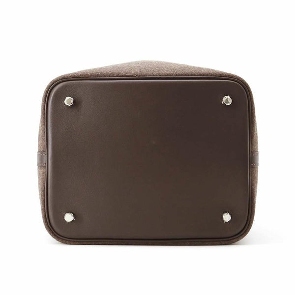 エルメス ハンドバッグ ピコタンロックMM エベンヌ/シルバー金具 フェルト/スイフト Y刻印