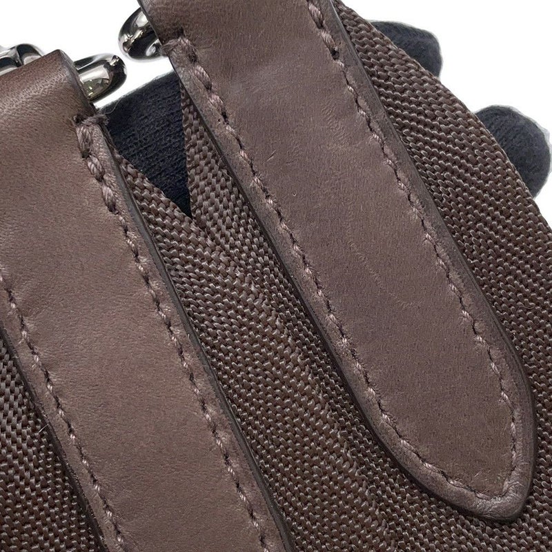 エルメス ドッグキャリーバッグ ネイビー/シルバー金具 キャンバス U刻印 HERMES 小型ペットキャリー