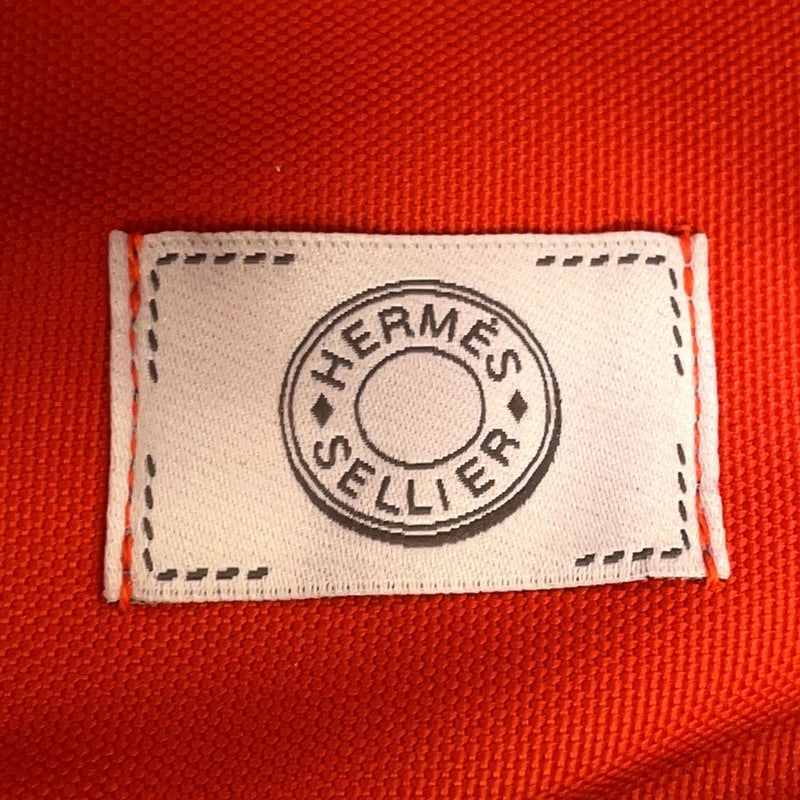 エルメス ドッグキャリーバッグ ネイビー/シルバー金具 キャンバス U刻印 HERMES 小型ペットキャリー