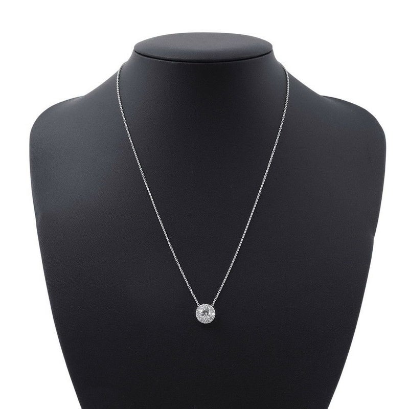 グラフ ネックレス アイコン ラウンド ダイヤモンド ペンダント ダイヤ 中石0.70ct K18WGホワイトゴールド RGP619 GIA鑑定書付き