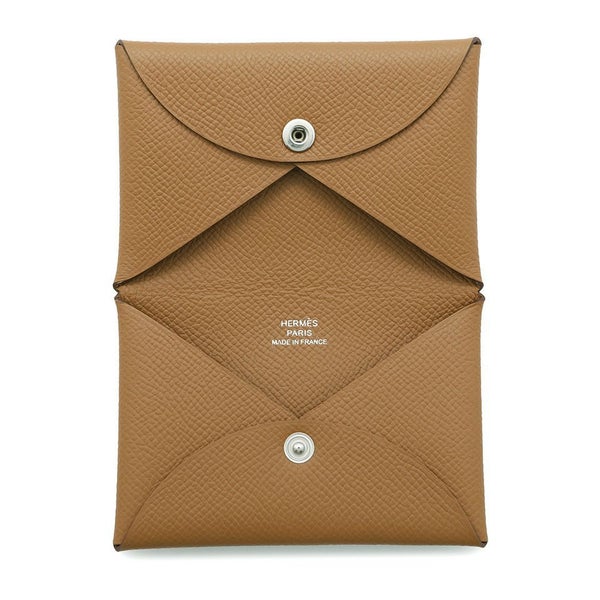 エルメス カードケース カルヴィ ゴールド エプソン B刻印 HERMES 名刺入れ