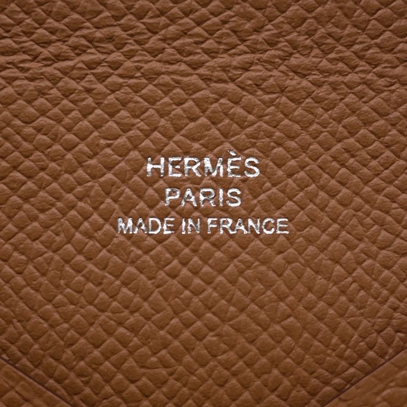 エルメス カードケース カルヴィ ゴールド エプソン B刻印 HERMES 名刺入れ