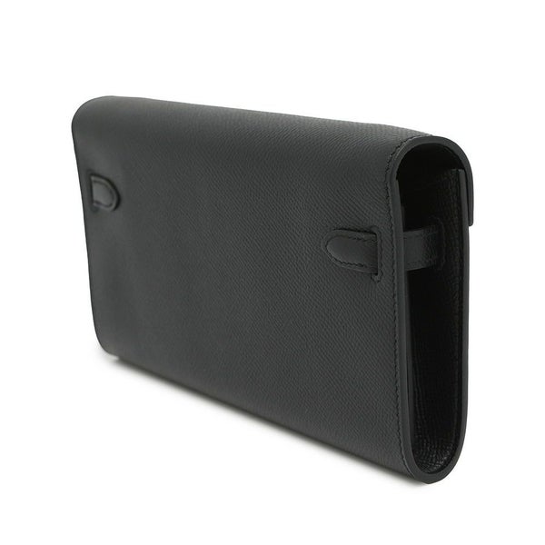 エルメス ケリーウォレット ロング トゥーゴー ブラック/ゴールド金具 エプソン U刻印 HERMES 財布 黒