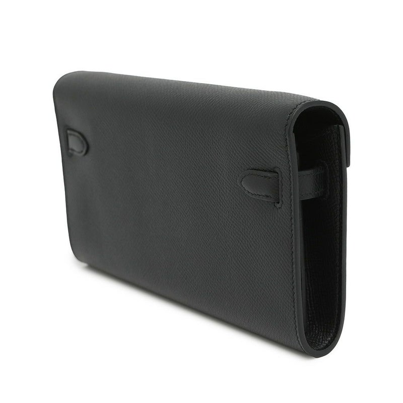 エルメス ケリーウォレット ロング トゥーゴー ブラック/ゴールド金具 エプソン U刻印 HERMES 財布 黒