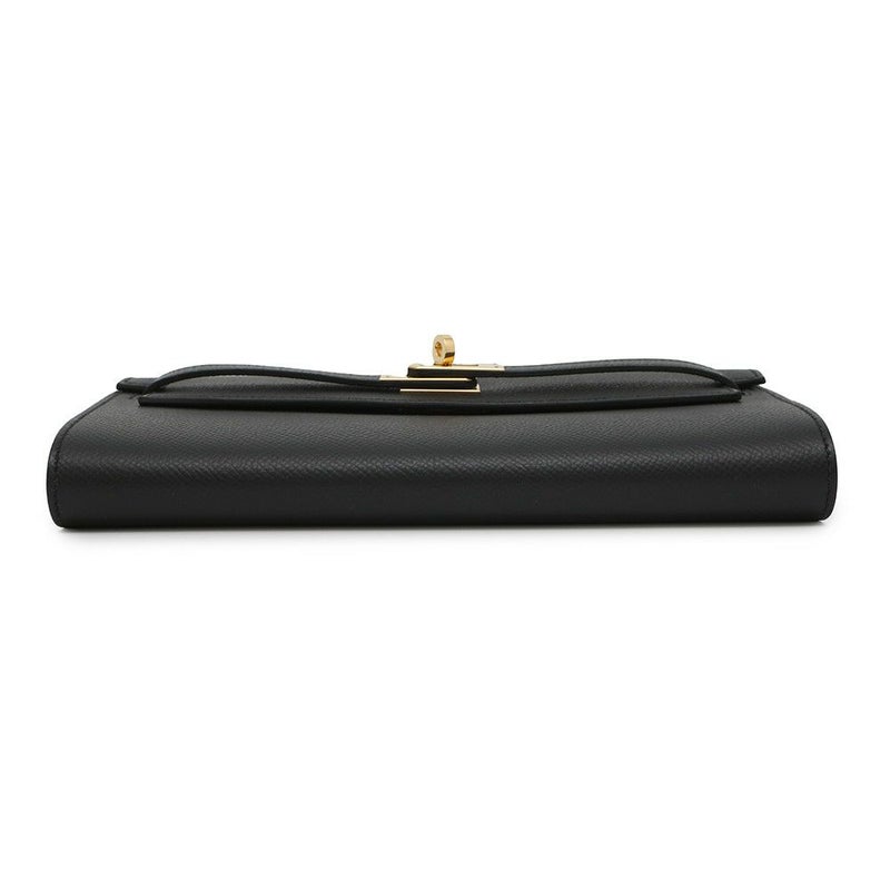 エルメス ケリーウォレット ロング トゥーゴー ブラック/ゴールド金具 エプソン U刻印 HERMES 財布 黒