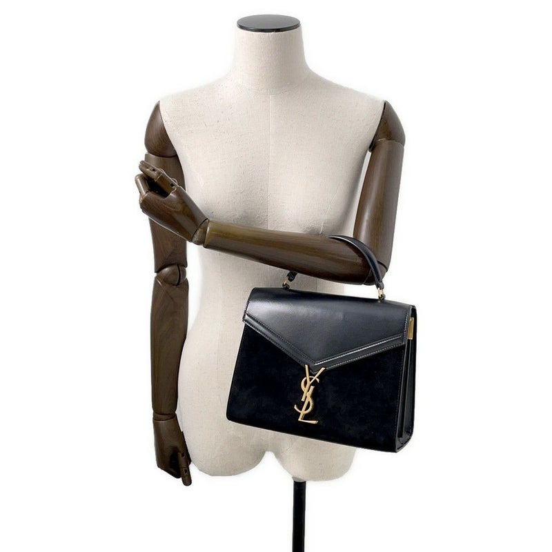 サンローランパリ ハンドバッグ カサンドラ トップハンドル レザー 578000 2WAYバッグ 黒