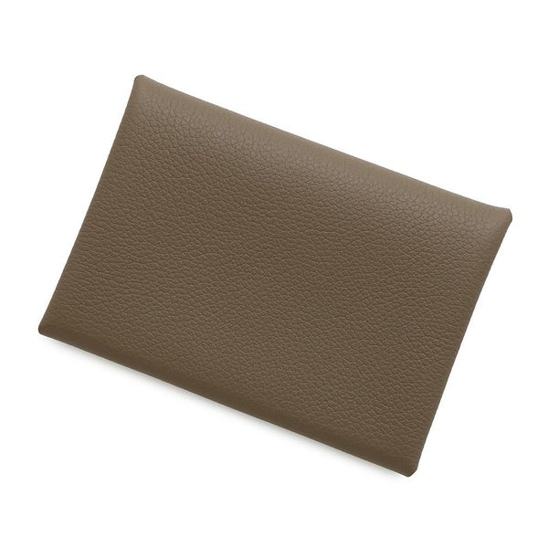 エルメス コインケース カルヴィ デュオ エトゥープ/シルバー金具 エバーカラー W刻印 財布