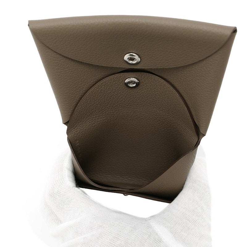 エルメス コインケース カルヴィ デュオ エトゥープ/シルバー金具 エバーカラー W刻印 財布