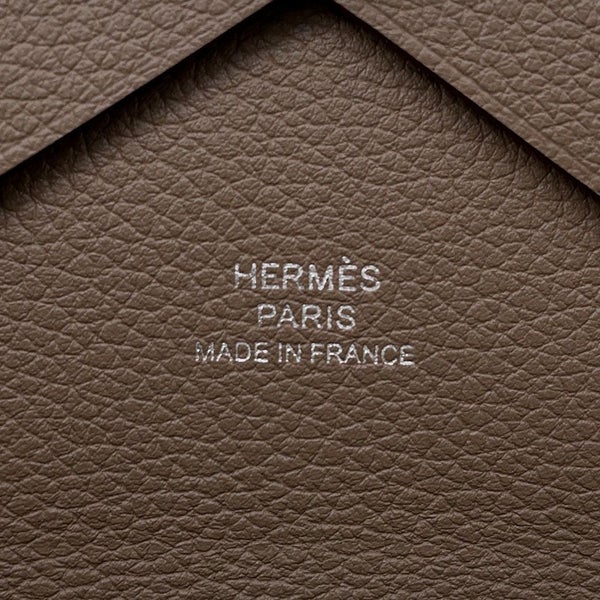 エルメス コインケース カルヴィ デュオ エトゥープ/シルバー金具 エバーカラー W刻印 財布