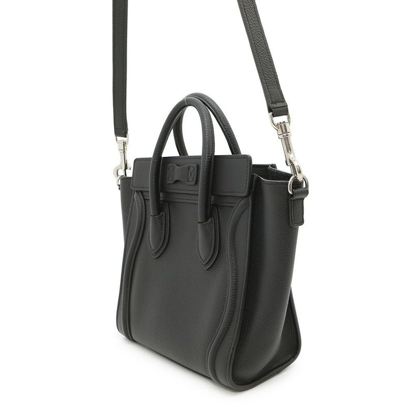 セリーヌ ハンドバッグ ラゲージ ナノショッパー 189243 CELINE バッグ 2wayショルダーバッグ 黒