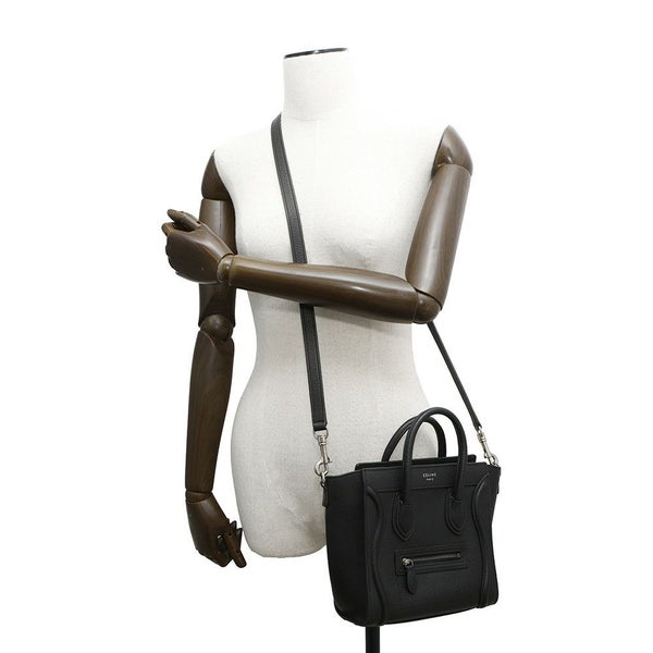 セリーヌ ハンドバッグ ラゲージ ナノショッパー 189243 CELINE バッグ 2wayショルダーバッグ 黒