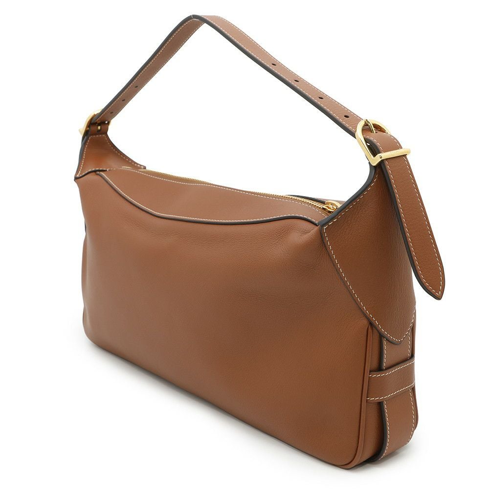 CELINE セリーヌ ミディアム ロミー ワンショルダーバッグ ハンドバッグ ブラウン レザー ゴールド金具 CELINE（セリーヌ） ショルダーバッグ Celine Logo Medium Ava