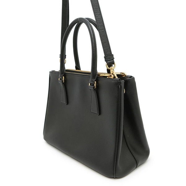 プラダ ハンドバッグ ガレリア サフィアーノレザー ミディアム 1BA863 PRADA 2wayショルダー 黒