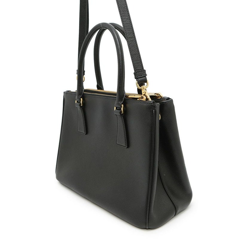 プラダ ハンドバッグ ガレリア サフィアーノレザー ミディアム 1BA863 PRADA 2wayショルダー 黒