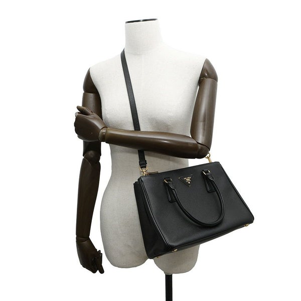 プラダ ハンドバッグ ガレリア サフィアーノレザー ミディアム 1BA863 PRADA 2wayショルダー 黒