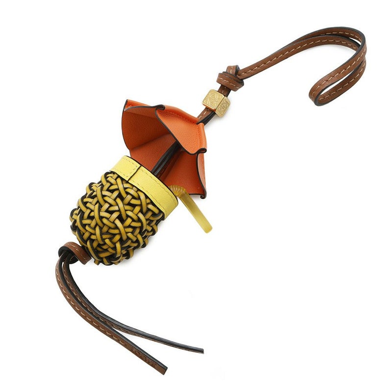 ロエベ バッグチャーム アナグラム パイナップル カクテル レザー LOEWE