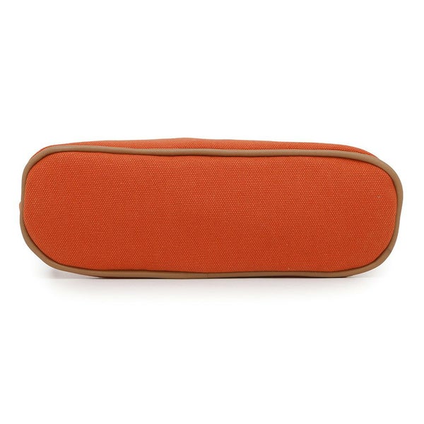 エルメス ポーチ ボリードポーチ ミニ オレンジ/シルバー金具 キャンバス HERMES 小物入れ