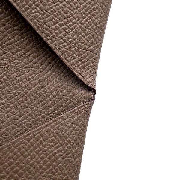 エルメス カードケース カルヴィ エトゥープ エプソン U刻印 HERMES 名刺入れ
