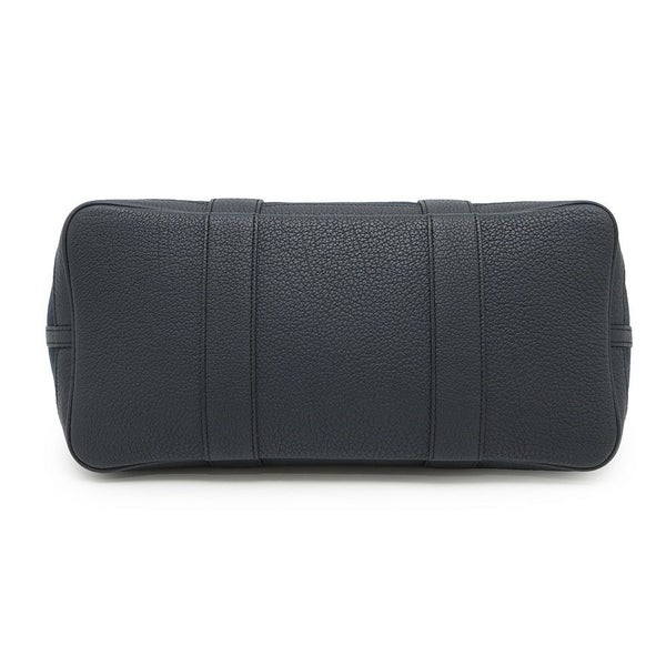 エルメス トートバッグ ガーデンパーティPM ブルーマリン/ブラック/シルバー金具 トワルオフィシエ/ネゴンダ D刻印