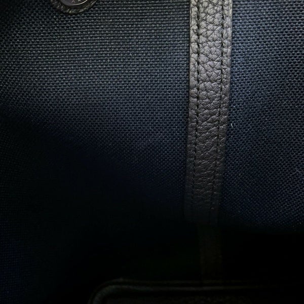 エルメス トートバッグ ガーデンパーティPM ブルーマリン/ブラック/シルバー金具 トワルオフィシエ/ネゴンダ D刻印