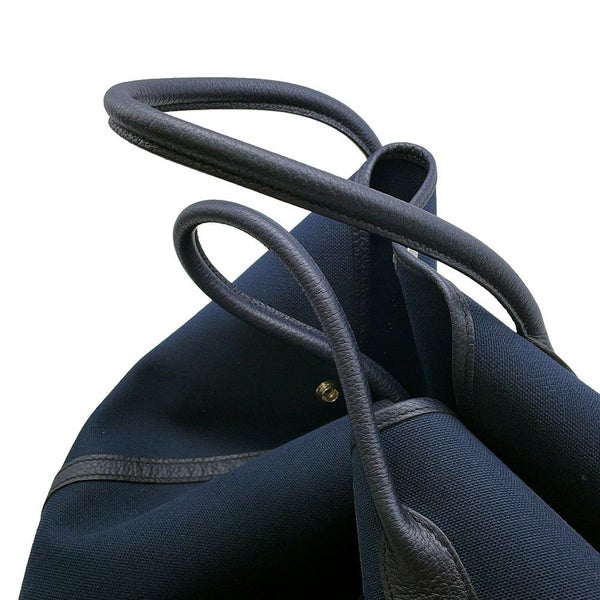 エルメス トートバッグ ガーデンパーティPM ブルーマリン/ブラック/シルバー金具 トワルオフィシエ/ネゴンダ D刻印