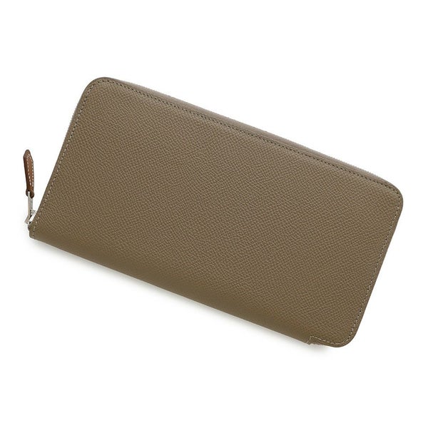 エルメス 長財布 アザップロング シルクイン エトゥープ/シルバー金具 エプソン W刻印 財布