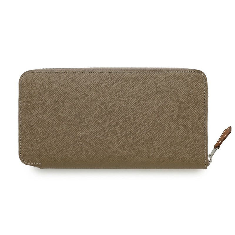 エルメス 長財布 アザップロング シルクイン エトゥープ/シルバー金具 エプソン W刻印 財布