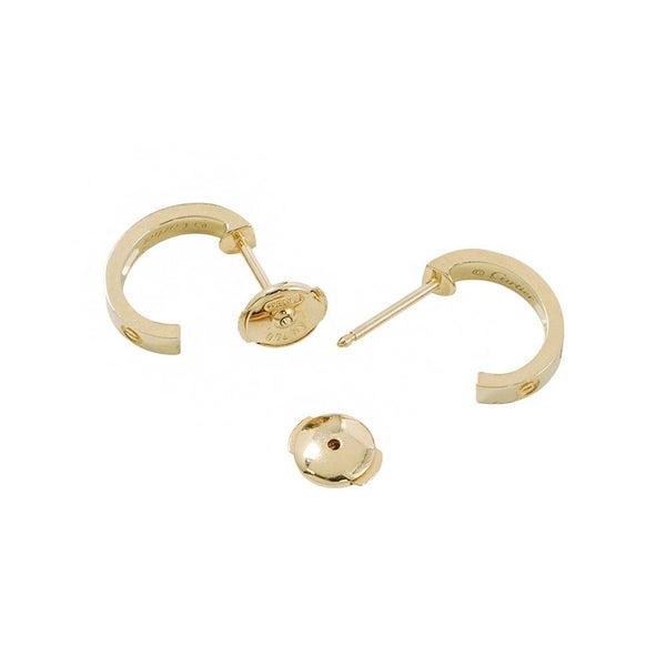 カルティエ ピアス ミニラブ フープ ピアス スモールモデル SM K18YGイエローゴールド B8028800 Cartier