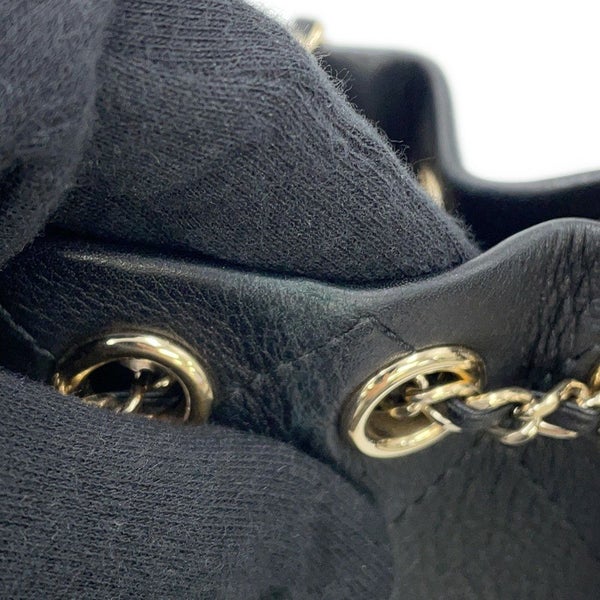 シャネル チェーンショルダーバッグ マトラッセ ココマーク ラムスキン AS0197 CHANEL ミニバッグ 黒