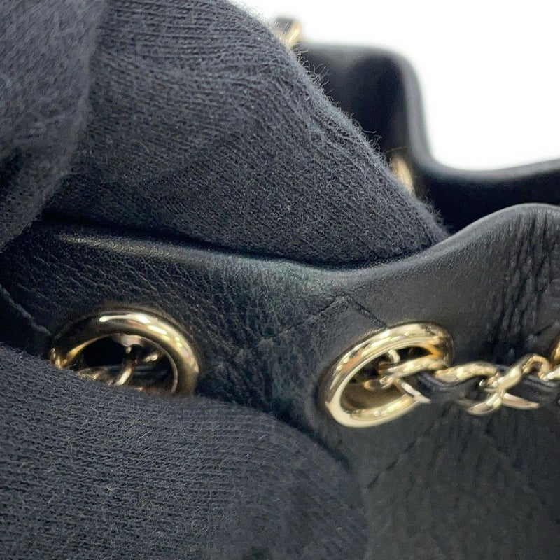 シャネル チェーンショルダーバッグ マトラッセ ココマーク ラムスキン AS0197 CHANEL ミニバッグ 黒