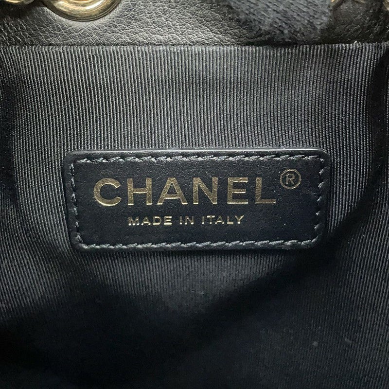 シャネル チェーンショルダーバッグ マトラッセ ココマーク ラムスキン AS0197 CHANEL ミニバッグ 黒