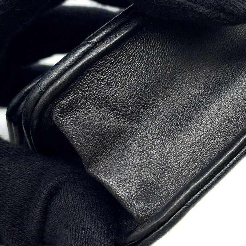 シャネル チェーンウォレット クラシック マトラッセ ココマーク ラムスキン AP0250 CHANEL 財布 ブラック 黒