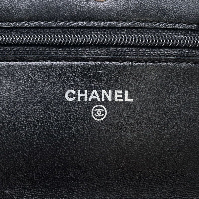 シャネル チェーンウォレット クラシック マトラッセ ココマーク ラムスキン AP0250 CHANEL 財布 ブラック 黒