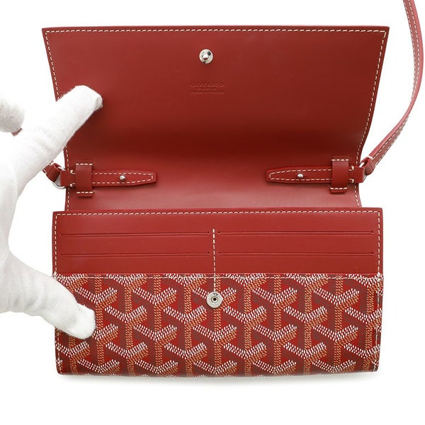 ゴヤール ショルダーウォレット ヴァレンヌレザー PVC GOYARD 財布