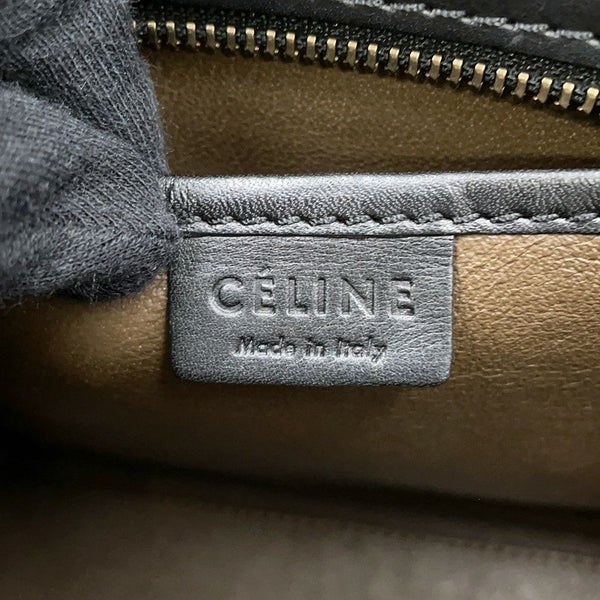 セリーヌ ハンドバッグ ラゲージ ナノショッパー スエード レザー 168243 CELINE 2way 黒